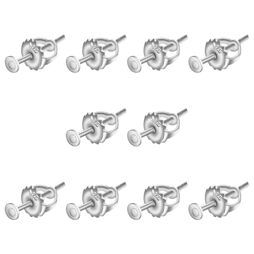 Set mit 10 sicheren Schraubverschlüssen für Ohrstecker, stabile Ohrring-Verschlüsse für aktive Personen Set mit 10 sicheren Schraubverschlüssen für Ohrstecker, stabile Ohrring-Verschlüsse für aktive Personen von GAOFESA