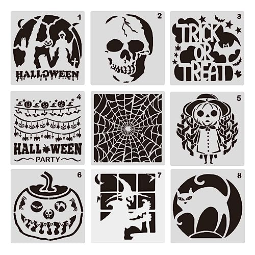 Stanzschablonen für Halloween, Bastelarbeiten, hohle Vorlagen für Geschenke, Karten, Hintergrund, Schablonen, Stanzformen Stanzschablonen für Halloween, Bastelarbeiten, hohle Vorlagen für Geschenke, Karten, Hintergrund, Schablonen, Stanzformen von GAOFESA