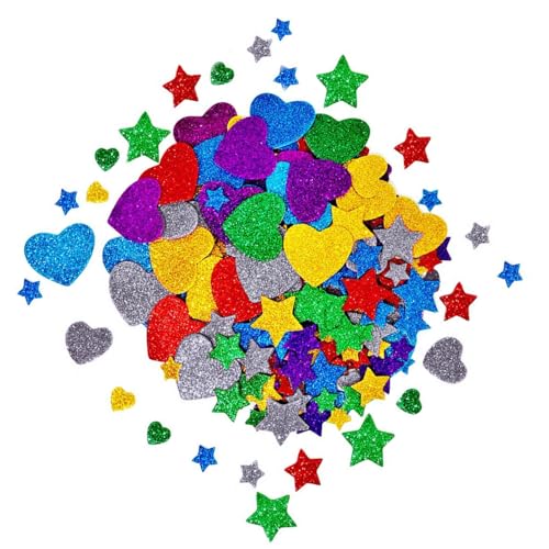 Star Heart Sticker Dekorativ Aufkleber Glitzernder Schaumstoffaufkleber Für Karten Scrapbooking Geburtstagsfeierdekoration Star Heart Sticker Dekorativ Aufkleber Glitzernder Schaumstoffaufkleber Für Karten Scrapbooking Geburtstagsfeierdekoration von GAOFESA