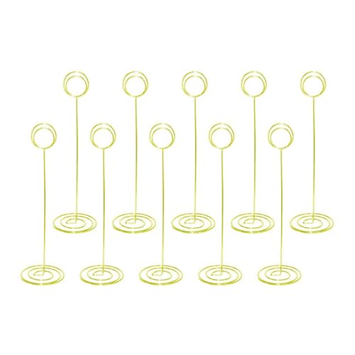 Tischkartenhalter aus Draht, Tischnummernhalter, Bildständer, Memos, Clip für Fotos, Lebensmittel, Schilder, Notizen, Hochzeit, 10 Stück Tischkartenhalter aus Draht, Tischnummernhalter, Bildständer, Memos, Clip für Fotos, Lebensmittel, Schilder, Notizen, Hochzeit, 10 Stück von GAOFESA
