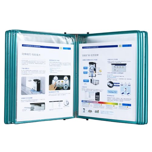 Wand-Präsentationstafel, Wand-Referenz-Organizer mit 10 leicht zu ladenden Taschen für Werkstatt, Labor, Metalltafelständer von GAOFESA