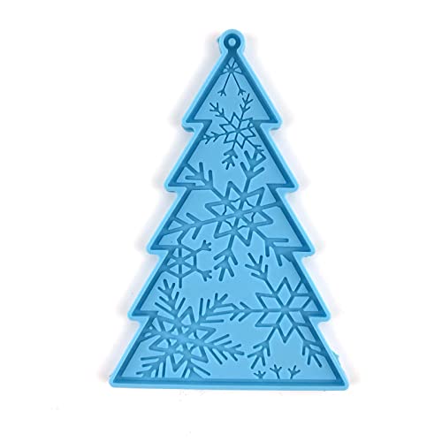 Weihnachtsbaum Schneeflocke Schlüsselbund Silikonform Mit Loch Anhänger Handgefertigter Schimmel Für Valentinstag Geburtstagsgeschenk von GAOFESA