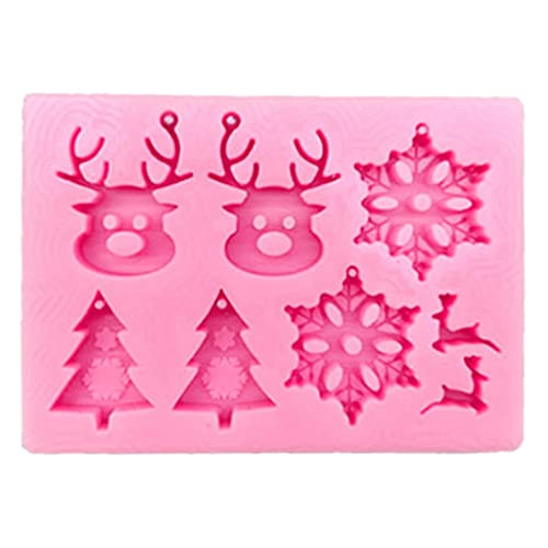 Weihnachtsbaum-Schneeflocken-Ohrringe, Epoxidharz-Form, Halskettenanhänger, Silikon-Schmuck-Ornamente Weihnachtsbaum-Schneeflocken-Ohrringe, Epoxidharz-Form, Halskettenanhänger, Silikon-Schmuck-Ornamente von GAOFESA