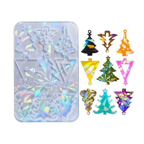 Weihnachtsbaum Silikonform Regenbogeneffekte Baumformharzformen Für Ohrringschlüsselketten Anhänger Home Ornament Weihnachtsbaum Silikonform Regenbogeneffekte Baumformharzformen Für Ohrringschlüsselketten Anhänger Home Ornament von GAOFESA