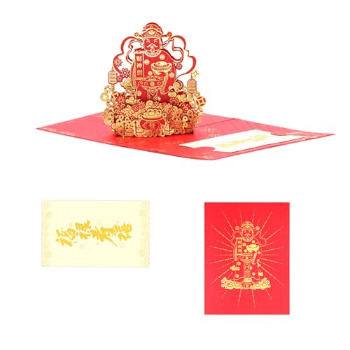 GAOINTELL 2025 Chinesische Neujahrskarte 5.9x7.9 Zoll 3D Paper Cut Spring Festival Holiday Grußkarte Mit Umschlag Für Männer Frauen von GAOINTELL