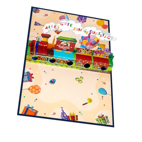 GAOINTELL Handgefertigte 3D Geburtstags Zug Karte Innovative 3D Zugkarte Mit Geldtasche Stilvolle Grußkarte Für Geburtstage GAOINTELL Handgefertigte 3D Geburtstags Zug Karte Innovative 3D Zugkarte Mit Geldtasche Stilvolle Grußkarte Für Geburtstage von GAOINTELL