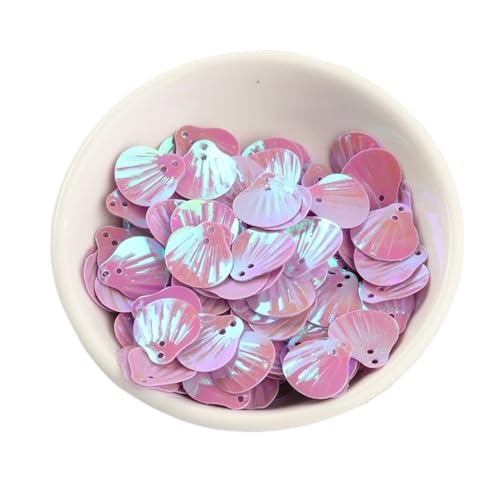 10 g 13 mm Muschel-PVC-Pailletten, lose, for Nähen, Verzierungen, Handarbeit for Kleidung(Light Purple) von GAOJUDAF