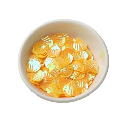 10 g 13 mm Muschel-PVC-Pailletten, lose, for Nähen, Verzierungen, Handarbeit for Kleidung(Yellow) von GAOJUDAF