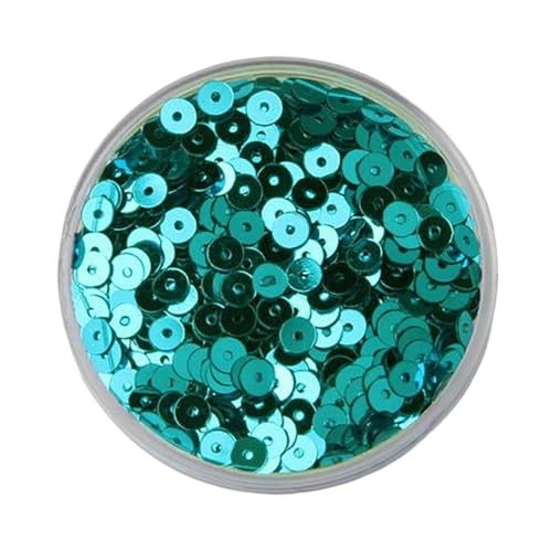 10 g – 50 g flache, runde Pailletten for Basteln, lose Stickpailletten mit Löchern for Kostümdekoration(Light blue,5mm*20) von GAOJUDAF