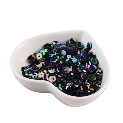 10 g PVC-Festival-Pailletten, rund, Durchmesser 4–8 mm, Pailletten und Flitter, Bastelbedarf for Heimwerker(Deep blue,6mm) von GAOJUDAF