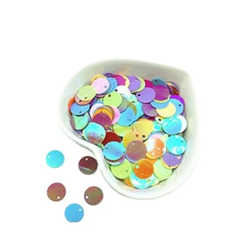 10 g runde lose PVC-Pailletten, Durchmesser 10–30 mm, flache Bastelpailletten mit seitlichem Loch for Kleidung(Deep purple,25x500mm) von GAOJUDAF