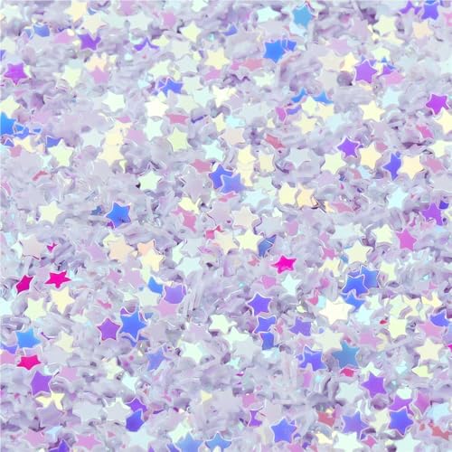 3 x 3 mm PVC-Stern-Pailletten, 3 mm Glitzer, Gewicht 30 g, kleine lose Stern-Pailletten for DIY-Dekoration(Gold White) von GAOJUDAF