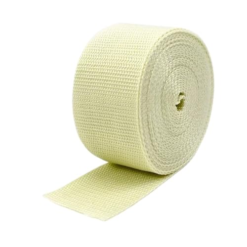 GAOJUDAF 10 Meter Polypropylen-Gurtband, PP-Schultertaschengurt, Band, Dekor-Spitze, Nähen, Schrägband, Zubehör(Beige,50mm) von GAOJUDAF
