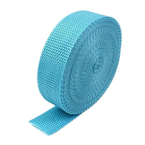 GAOJUDAF 10 Meter Polypropylen-Gurtband, PP-Schultertaschengurt, Band, Dekor-Spitze, Nähen, Schrägband, Zubehör(Blue,25mm) von GAOJUDAF