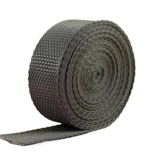 GAOJUDAF 10 Meter Polypropylen-Gurtband, PP-Schultertaschengurt, Band, Dekor-Spitze, Nähen, Schrägband, Zubehör(Dark Gray,38mm) von GAOJUDAF