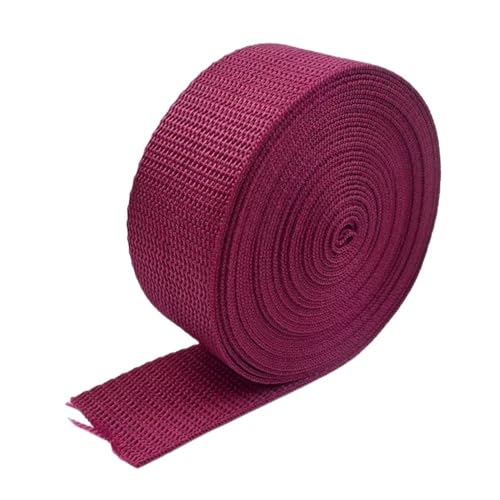 GAOJUDAF 10 Meter Polypropylen-Gurtband, PP-Schultertaschengurt, Band, Dekor-Spitze, Nähen, Schrägband, Zubehör(Dark Red,32mm) von GAOJUDAF