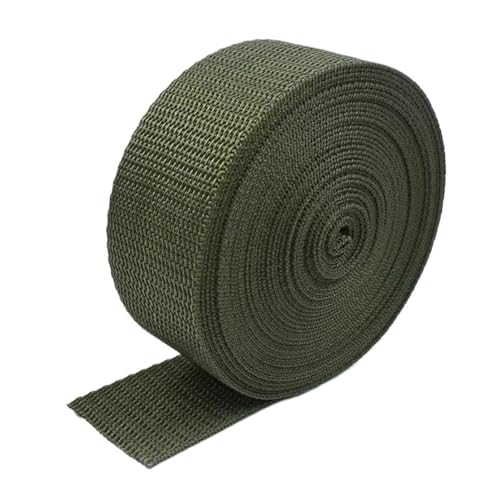 GAOJUDAF 10 Meter Polypropylen-Gurtband, PP-Schultertaschengurt, Band, Dekor-Spitze, Nähen, Schrägband, Zubehör(Deep Green,50mm) von GAOJUDAF