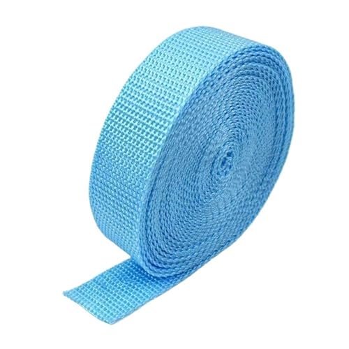 GAOJUDAF 10 Meter Polypropylen-Gurtband, PP-Schultertaschengurt, Band, Dekor-Spitze, Nähen, Schrägband, Zubehör(Light Blue,38mm) von GAOJUDAF