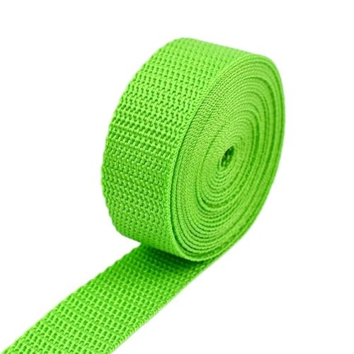GAOJUDAF 10 Meter Polypropylen-Gurtband, PP-Schultertaschengurt, Band, Dekor-Spitze, Nähen, Schrägband, Zubehör(Light Green,20mm) von GAOJUDAF
