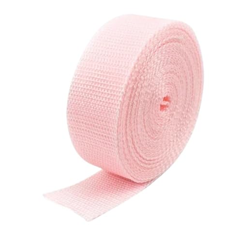 GAOJUDAF 10 Meter Polypropylen-Gurtband, PP-Schultertaschengurt, Band, Dekor-Spitze, Nähen, Schrägband, Zubehör(Pink White,38mm) von GAOJUDAF