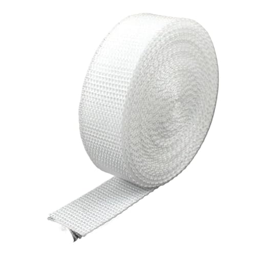 GAOJUDAF 10 Meter Polypropylen-Gurtband, PP-Schultertaschengurt, Band, Dekor-Spitze, Nähen, Schrägband, Zubehör(White,38mm) von GAOJUDAF