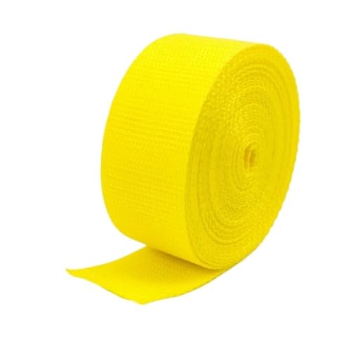 GAOJUDAF 10 Meter Polypropylen-Gurtband, PP-Schultertaschengurt, Band, Dekor-Spitze, Nähen, Schrägband, Zubehör(Yellow,20mm) von GAOJUDAF