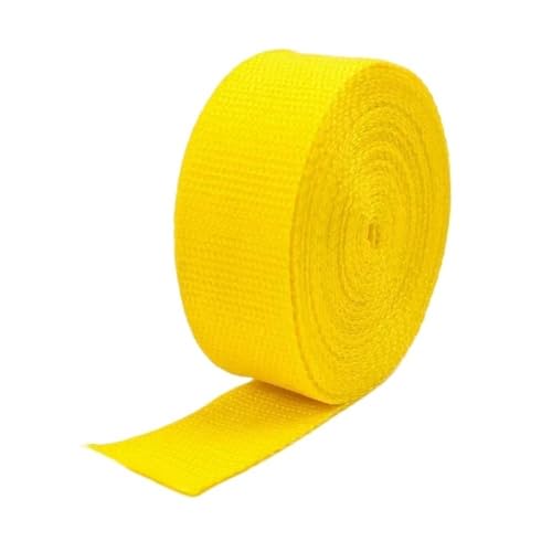 GAOJUDAF 10 Meter Polypropylen-Gurtband for Taschen, 1,1 mm dickes Band for Nähen, Schrägband, dekoratives Gürtelzubehör(Bright Yellow,32mm) von GAOJUDAF