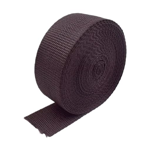 GAOJUDAF 10 Meter Polypropylen-Gurtband for Taschen, 1,1 mm dickes Band for Nähen, Schrägband, dekoratives Gürtelzubehör(Coffee,32mm) von GAOJUDAF