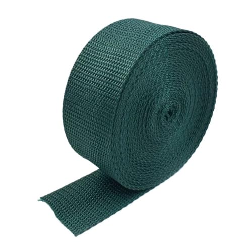 GAOJUDAF 10 Meter Polypropylen-Gurtband for Taschen, 1,1 mm dickes Band for Nähen, Schrägband, dekoratives Gürtelzubehör(Dark Green,25mm) von GAOJUDAF