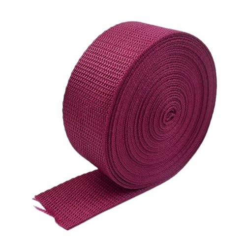 GAOJUDAF 10 Meter Polypropylen-Gurtband for Taschen, 1,1 mm dickes Band for Nähen, Schrägband, dekoratives Gürtelzubehör(Dark Red,25mm) von GAOJUDAF
