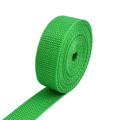 GAOJUDAF 10 Meter Polypropylen-Gurtband for Taschen, 1,1 mm dickes Band for Nähen, Schrägband, dekoratives Gürtelzubehör(Green,32mm) von GAOJUDAF