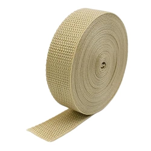 GAOJUDAF 10 Meter Polypropylen-Gurtband for Taschen, 1,1 mm dickes Band for Nähen, Schrägband, dekoratives Gürtelzubehör(Khaki,32mm) von GAOJUDAF