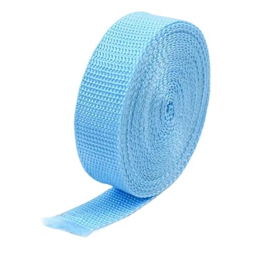 GAOJUDAF 10 Meter Polypropylen-Gurtband for Taschen, 1,1 mm dickes Band for Nähen, Schrägband, dekoratives Gürtelzubehör(Light Blue,38mm) von GAOJUDAF