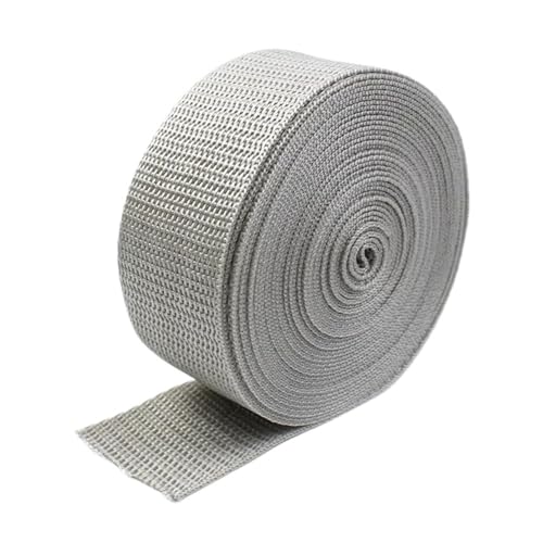 GAOJUDAF 10 Meter Polypropylen-Gurtband for Taschen, 1,1 mm dickes Band for Nähen, Schrägband, dekoratives Gürtelzubehör(Light Gray,50mm) von GAOJUDAF