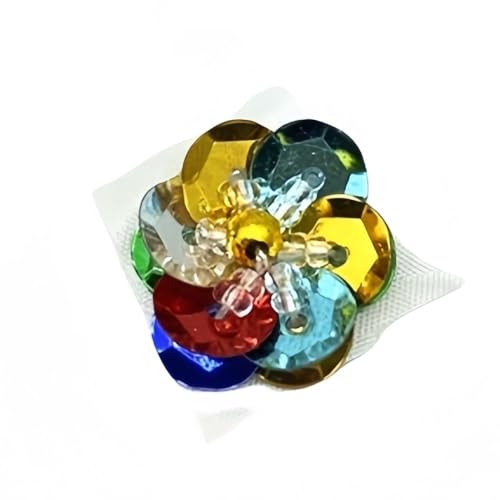 GAOJUDAF 10 Stück 18 mm Pailletten Blumen Handarbeit Nähen, glitzernde Pailletten flache Rückseite Patches DIY Hochzeit Handwerk(Deep blue) von GAOJUDAF