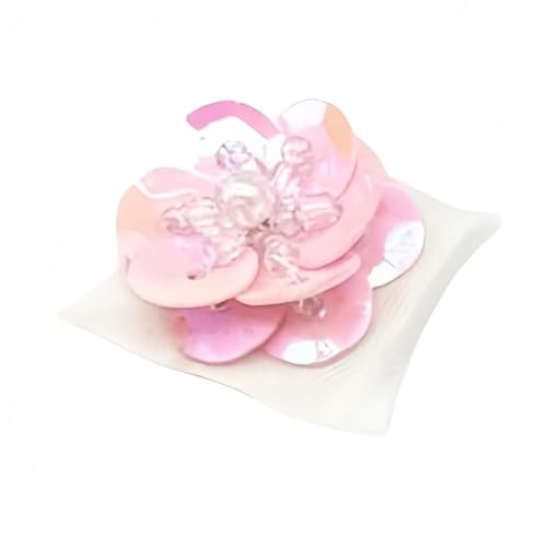 GAOJUDAF 10 Stück 18 mm Pailletten Blumen Handarbeit Nähen, glitzernde Pailletten flache Rückseite Patches DIY Hochzeit Handwerk(Pink) von GAOJUDAF