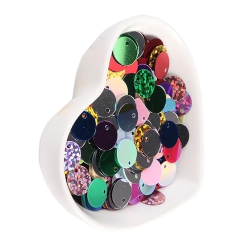 GAOJUDAF 10 g flache, runde Pailletten for Nähen, for Hochzeiten, Basteln, 60–30 mm Durchmesser, lose Pailletten, Damen, DIY-Zubehör(Black pink,25mm) von GAOJUDAF