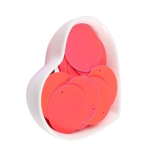 GAOJUDAF 10 g flache, runde Pailletten for Nähen, for Hochzeiten, Basteln, 60–30 mm Durchmesser, lose Pailletten, Damen, DIY-Zubehör(Light red,20mm) von GAOJUDAF