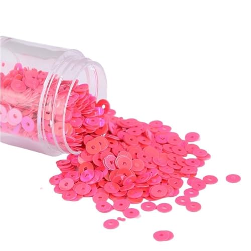 GAOJUDAF 10 g lose PVC-Pailletten, Durchmesser 2–6 mm, flache, runde, matte und cremefarbene Pailletten for Hochzeitskleider(Light red,2mm) von GAOJUDAF
