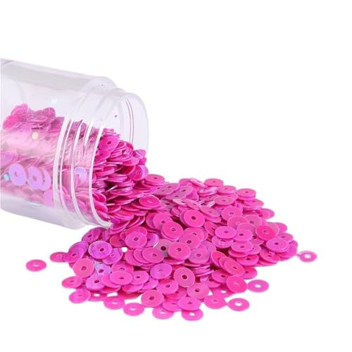 GAOJUDAF 10 g lose PVC-Pailletten, Durchmesser 2–6 mm, flache, runde, matte und cremefarbene Pailletten for Hochzeitskleider(Purple-red,2mm) von GAOJUDAF