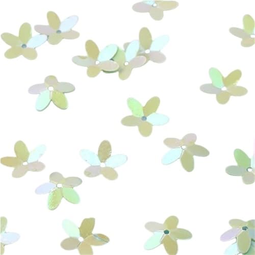 GAOJUDAF 10 mm lose runde Cup-Pailletten, 10–50 g dreidimensionale fünfblättrige Blumen-Pailletten for Selbernähen(Green,20) von GAOJUDAF