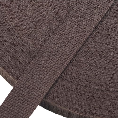 GAOJUDAF 2 Meter Baumwoll-Gurtband, dickes Gurtband, Rucksack-Canvas, DIY-Gürteltasche, gewebtes Band, Zubehör(Coffee,50mm) von GAOJUDAF