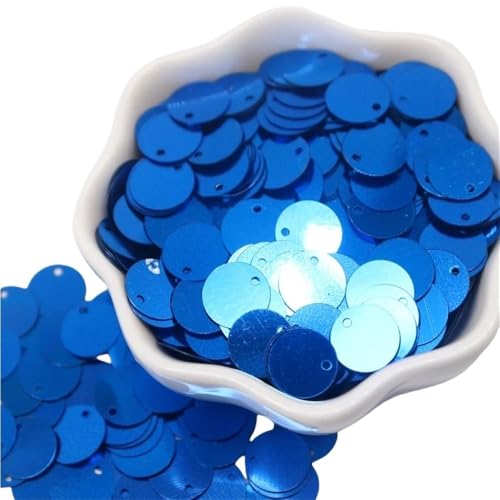 GAOJUDAF 20 g größere Pailletten, PVC, flach, rund, Durchmesser 10–30 mm, lose Pailletten for Selbermachen for Kostümdekoration(Blue,10mm) von GAOJUDAF