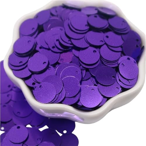 GAOJUDAF 20 g größere Pailletten, PVC, flach, rund, Durchmesser 10–30 mm, lose Pailletten for Selbermachen for Kostümdekoration(Dark purple,25mm) von GAOJUDAF