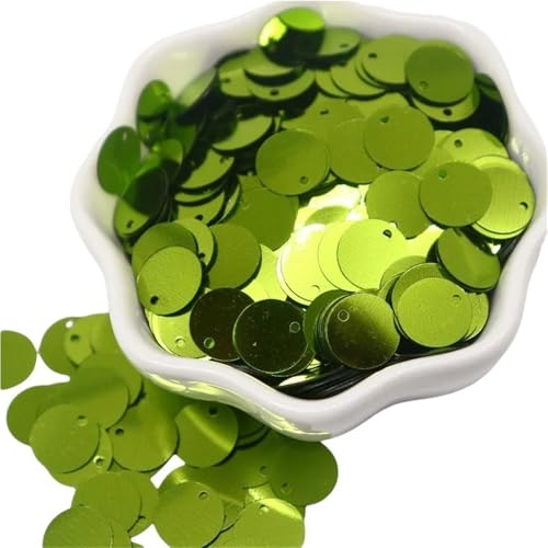 GAOJUDAF 20 g größere Pailletten, PVC, flach, rund, Durchmesser 10–30 mm, lose Pailletten for Selbermachen for Kostümdekoration(Light green,30mm) von GAOJUDAF