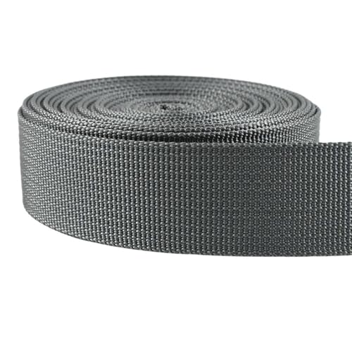 GAOJUDAF 5 Meter Nylon-Gurtband, Rucksackgurt, Besatz, Nähmaterial, Taschenschnallen, Bekleidungszubehör(Gray,50mm) von GAOJUDAF