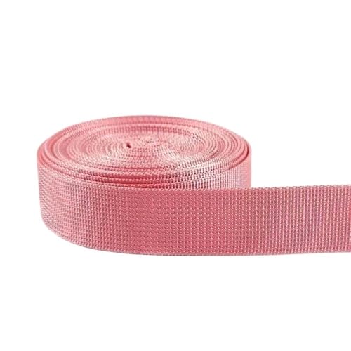 GAOJUDAF 5 Meter Nylon-Gurtband, Rucksackgurt, Besatz, Nähmaterial, Taschenschnallen, Bekleidungszubehör(Pink,20mm) von GAOJUDAF