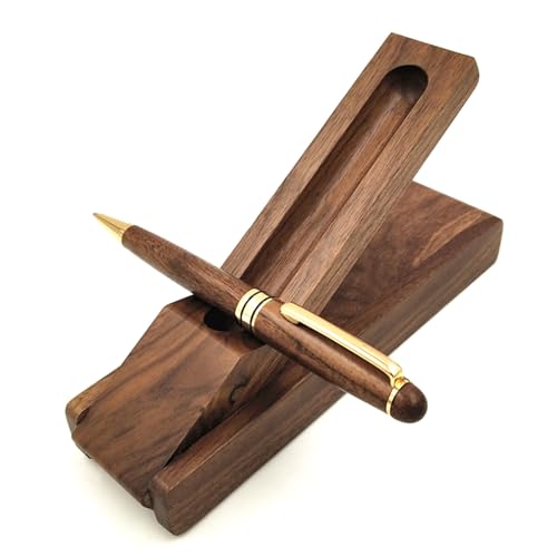 GAOSHA Luxuriöse Gelschreiber mit Anhänger zum Aufhängen, Business-Stifte, Herren-Geschenke, Holz-Kugelschreiber-Sets mit Aufbewahrungsbox von GAOSHA