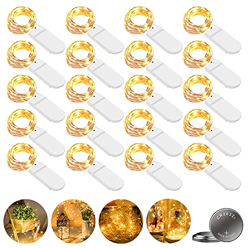 GAOUTO LED Lichterkette Batterie, 20 Stk 2M 20LED Micro Batterie-betrieben Kupfer Drahtlichterkette Weihnachtsbeleuchtung für Zimmer, Innen, Weihnachten, Außen, Party, Hochzeit, DIY GAOUTO LED Lichterkette Batterie, 20 Stk 2M 20LED Micro Batterie-betrieben Kupfer Drahtlichterkette Weihnachtsbeleuchtung für Zimmer, Innen, Weihnachten, Außen, Party, Hochzeit, DIY von GAOUTO