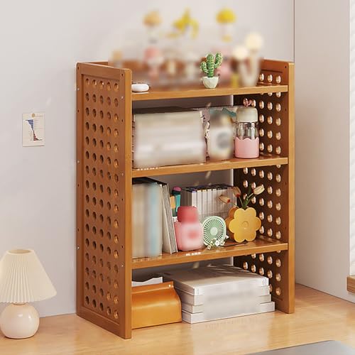 GAOXIAO 3-Stöckiges Holz Aufbewahrungsregal Schreibtisch, Büro Küche Kommode Organizer Regal, Tisch Regal Organizer und Bücherregal Tischregal Platte mit Gitterfach Brown 40 x 20 x 56cm GAOXIAO 3-Stöckiges Holz Aufbewahrungsregal Schreibtisch, Büro Küche Kommode Organizer Regal, Tisch Regal Organizer und Bücherregal Tischregal Platte mit Gitterfach Brown 40 x 20 x 56cm von GAOXIAO